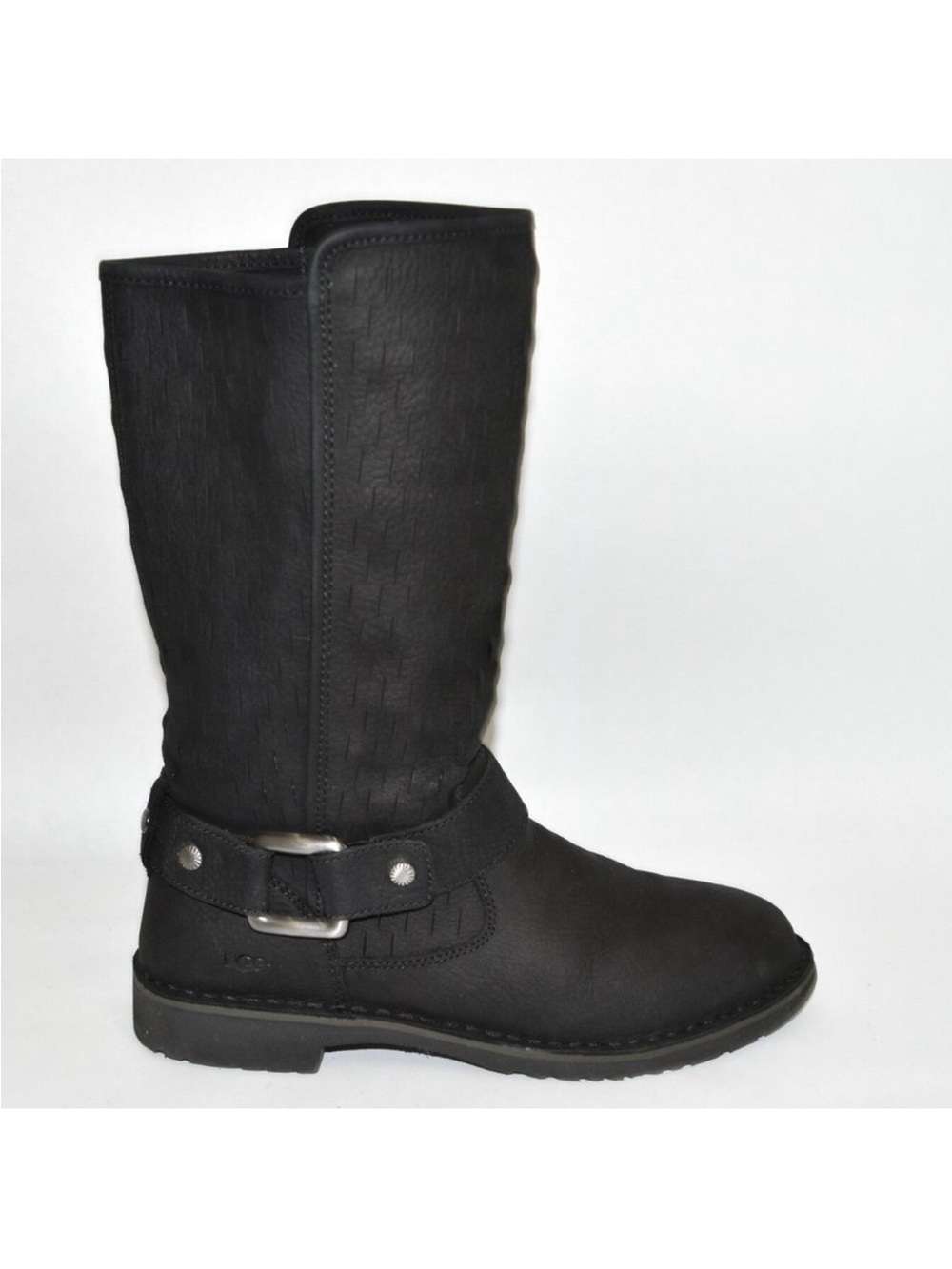 Ugg buckle boot (Shani Ugg pure lined boot black leather